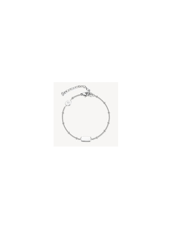 Acquista ora bracciale pallinato con targa su elefantebianco.jewelry