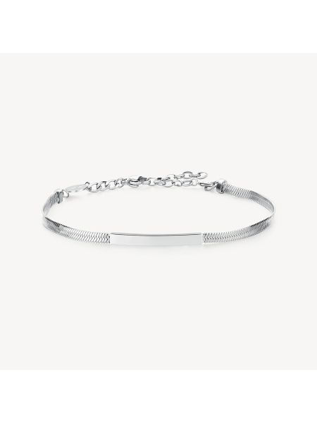 Acquista ora bracciale snake con piastrina su elefantebianco.jewelry