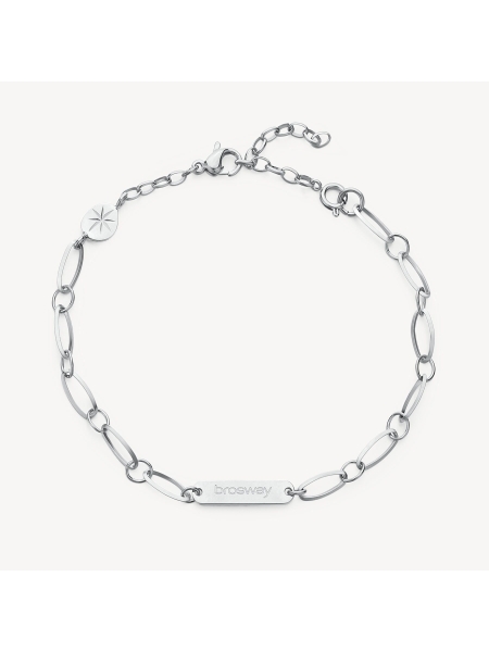 Acquista ora bracciale catena ovale con piastrina su elefantebianco.jewelry