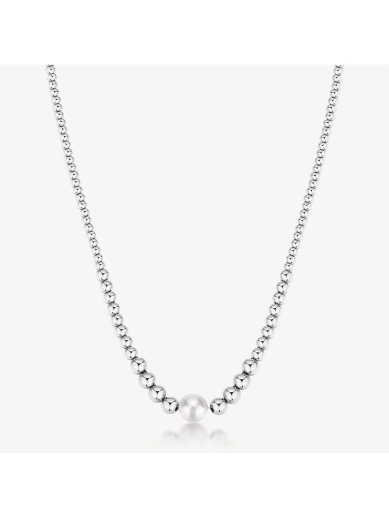 Acquista ora collana pallinata a scalare con perla centrale su elefantebianco.jewelry