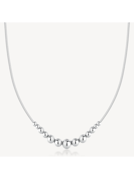 Acquista ora collana con pallini a scalare centrali su elefantebianco.jewelry