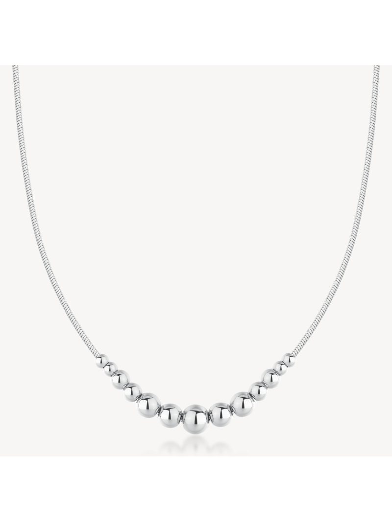 Acquista ora collana con pallini a scalare centrali su elefantebianco.jewelry