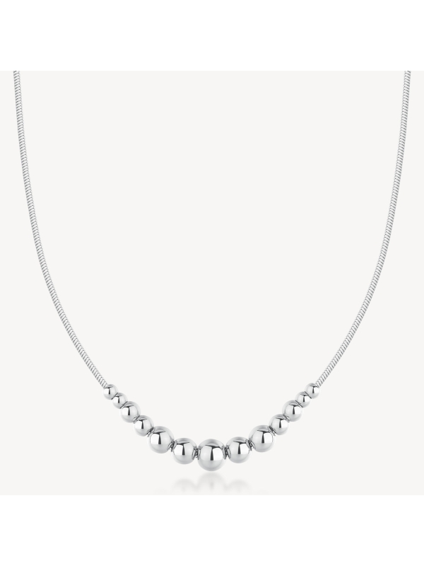 Acquista ora collana con pallini a scalare centrali su elefantebianco.jewelry