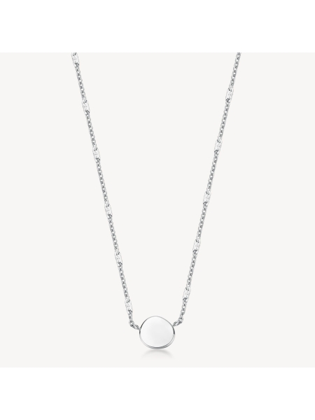 Acquista ora collana con piastrina tonda su elefantebianco.jewelry