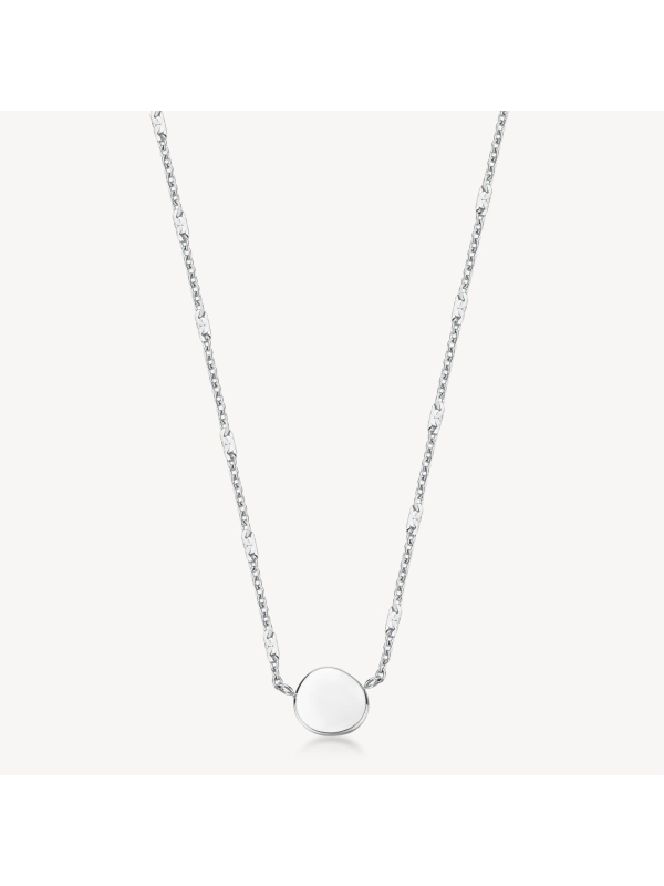 Acquista ora collana con piastrina tonda su elefantebianco.jewelry