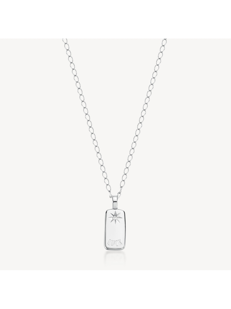 Acquista ora collana con targa luck su elefantebianco.jewelry