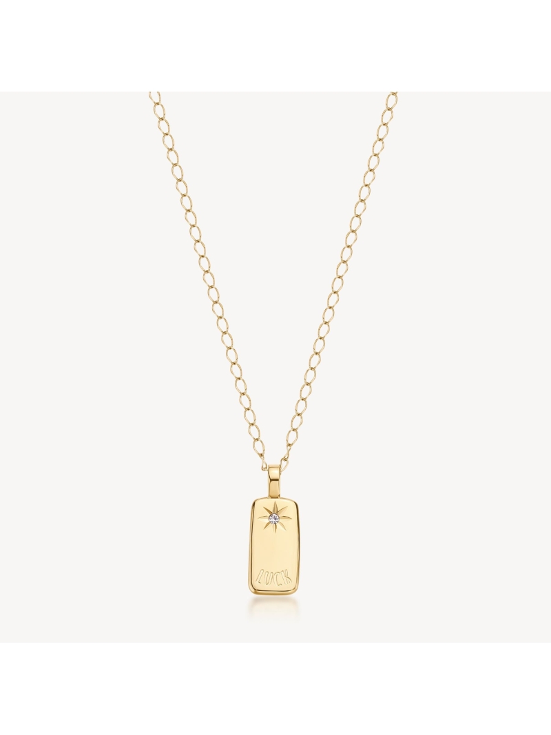Acquista ora collana con targa luck su elefantebianco.jewelry