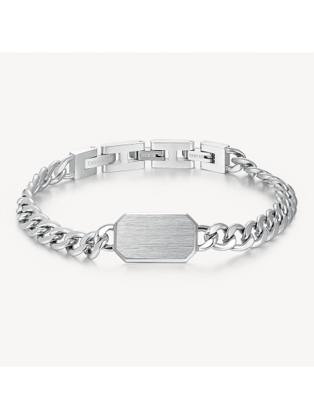 Acquista ora bracciale catena grumetta con targa su elefantebianco.jewelry