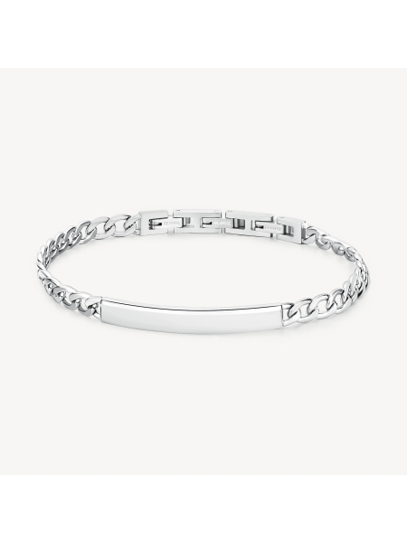 Acquista ora bracciale catena grumetta con piastrina su elefantebianco.jewelry