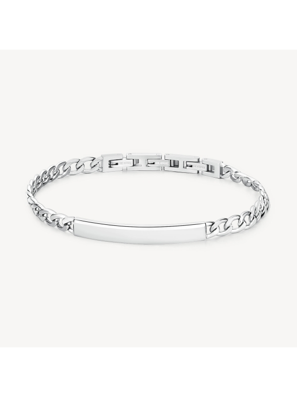 Acquista ora bracciale catena grumetta con piastrina su elefantebianco.jewelry