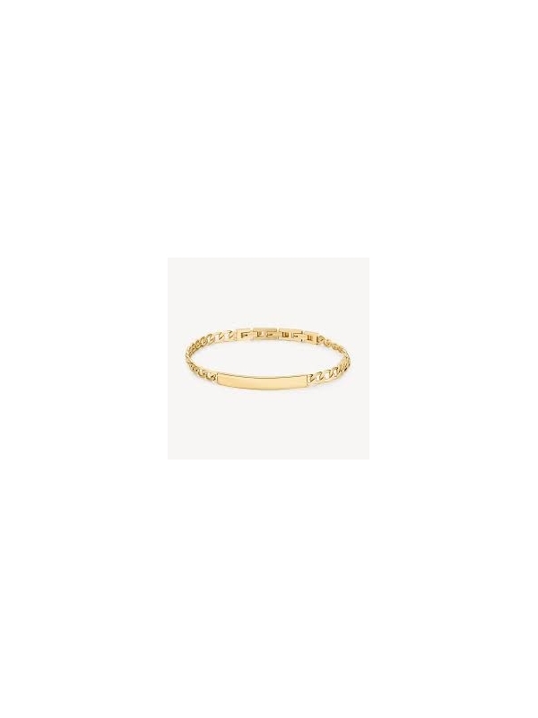 Acquista ora bracciale catena grumetta con piastrina su elefantebianco.jewelry