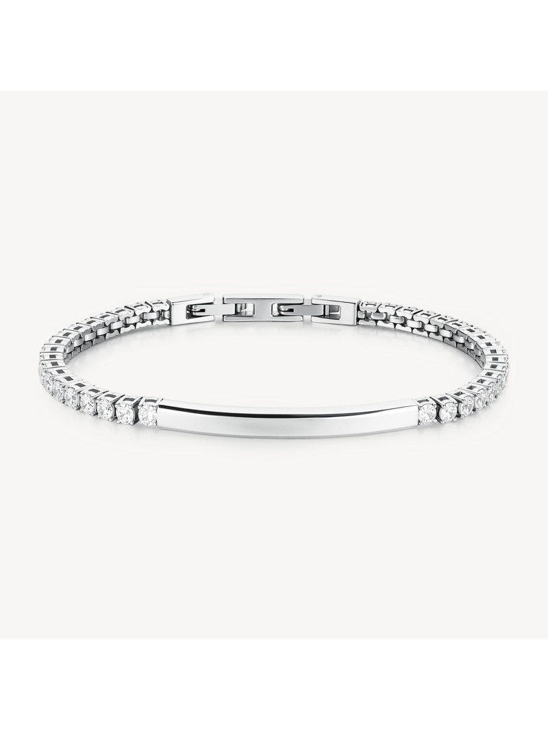 Acquista ora bracciale tennis con piastrina su elefantebianco.jewelry