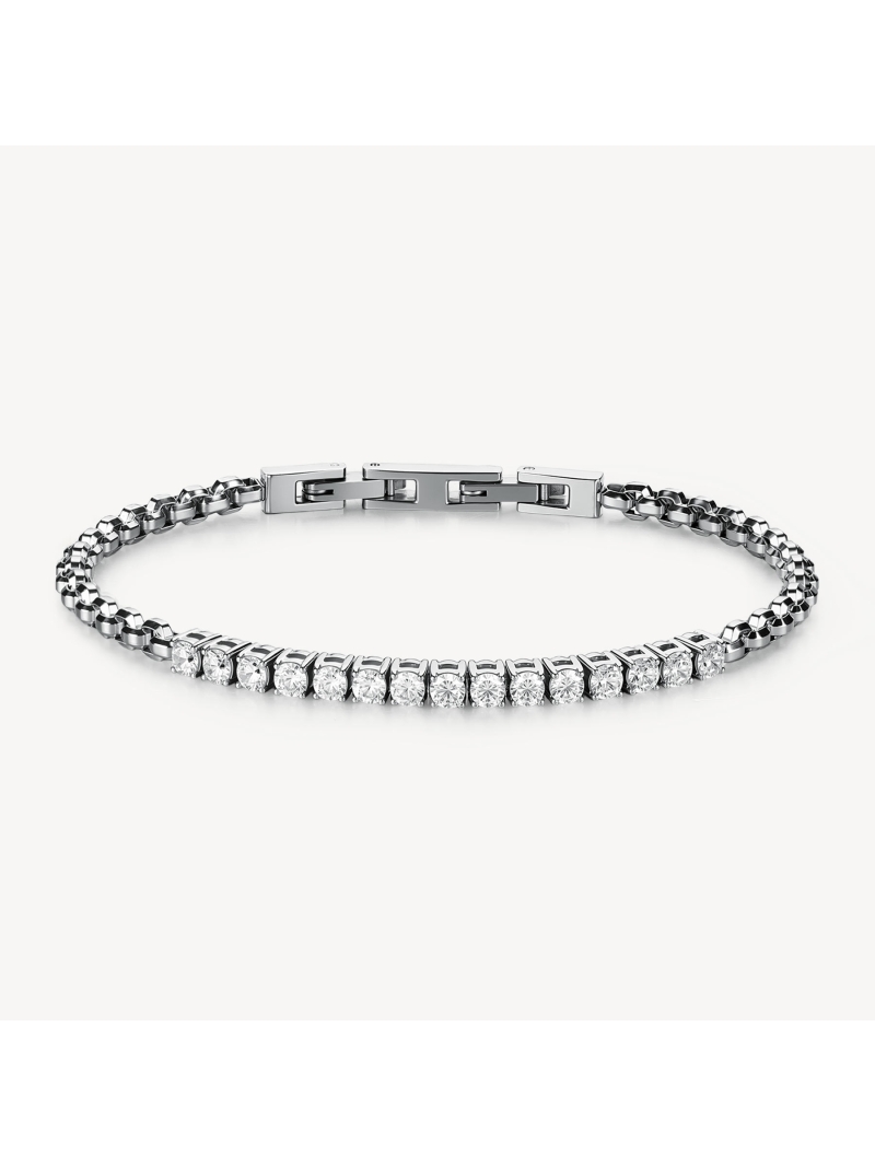 Acquista ora bracciale catena maglia veneziana e zirconi su elefantebianco.jewelry