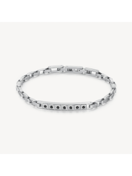 Acquista ora bracciale catena con zirconi neri su elefantebianco.jewelry