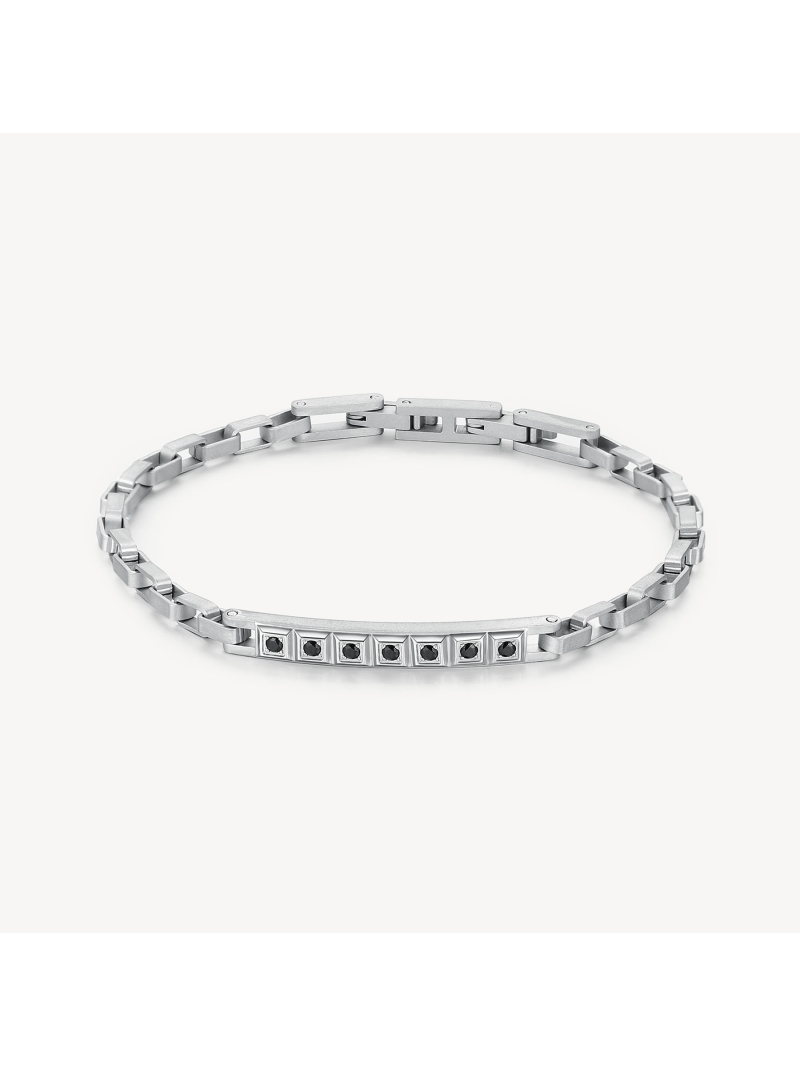 Acquista ora bracciale catena con zirconi neri su elefantebianco.jewelry
