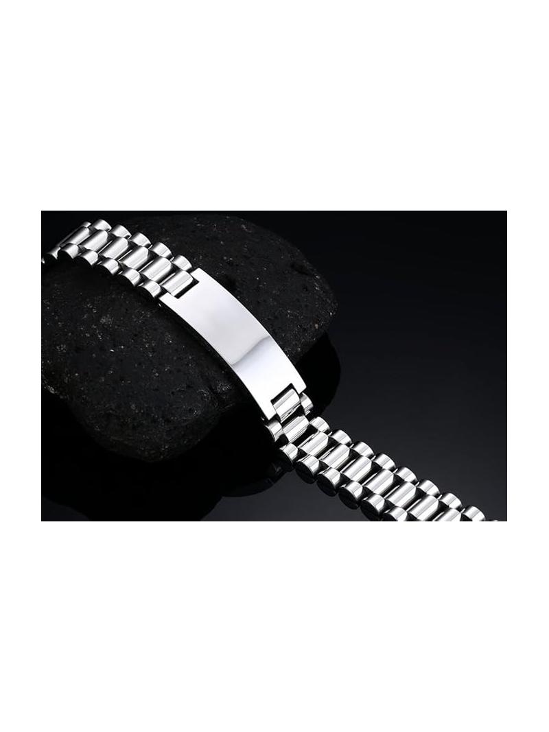 Acquista ora bracciale maglia president fotoincisione su elefantebianco.jewelry