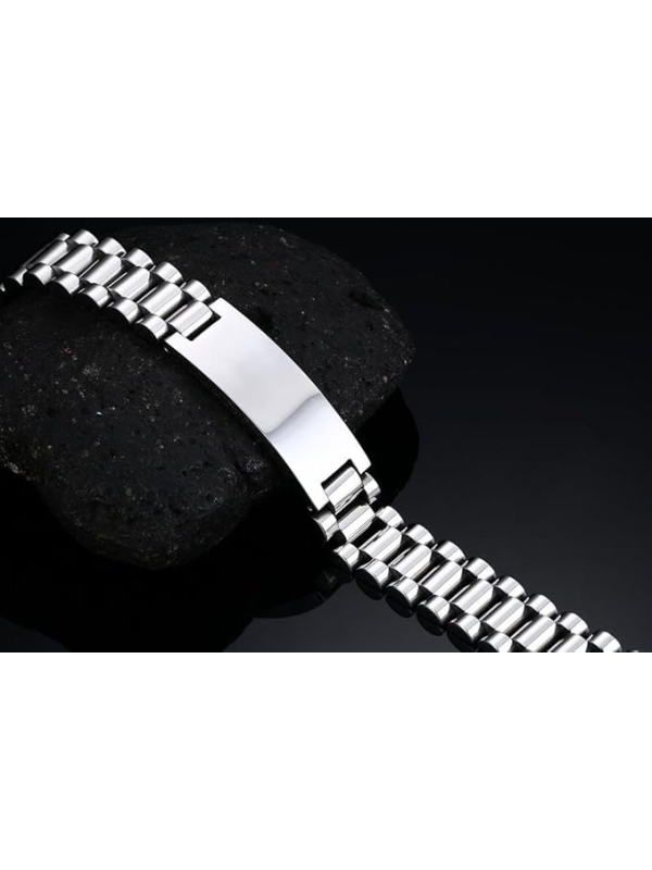 Acquista ora bracciale maglia president fotoincisione su elefantebianco.jewelry