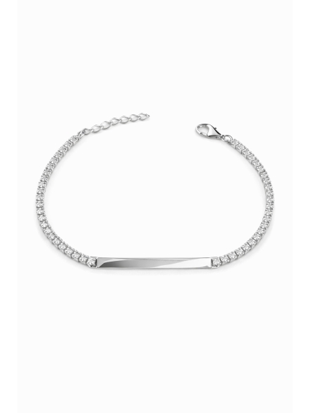 Acquista ora bracciale tennis con targa (incisione omaggio) su elefantebianco.jewelry