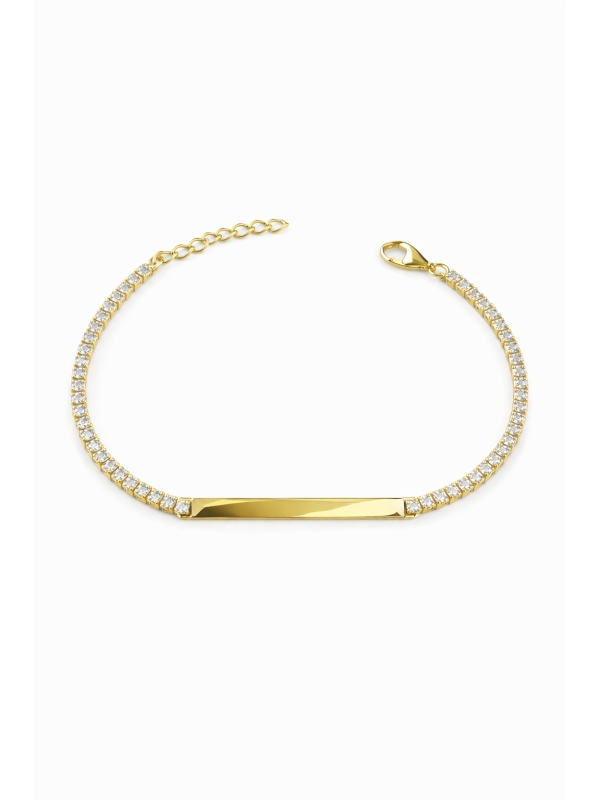 Acquista ora bracciale tennis con targa (incisione omaggio) su elefantebianco.jewelry