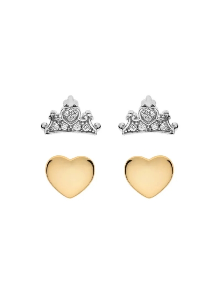 Acquista ora set orecchini cuori e corona disney su elefantebianco.jewelry