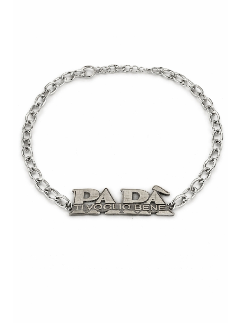 Acquista ora bracciale targa dedica papà su elefantebianco.jewelry