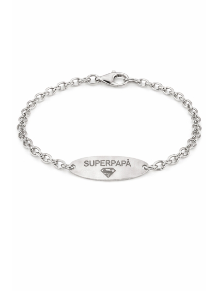 Acquista ora bracciale targhetta superpapà su elefantebianco.jewelry