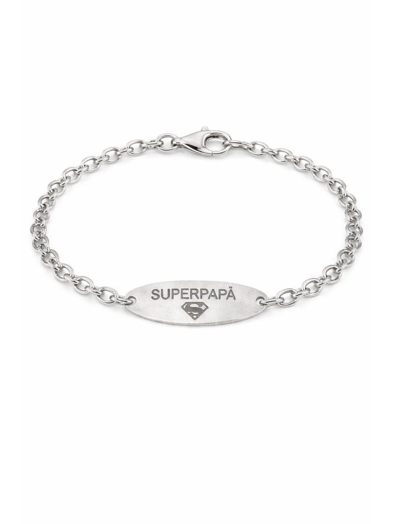 Acquista ora bracciale targhetta superpapà su elefantebianco.jewelry