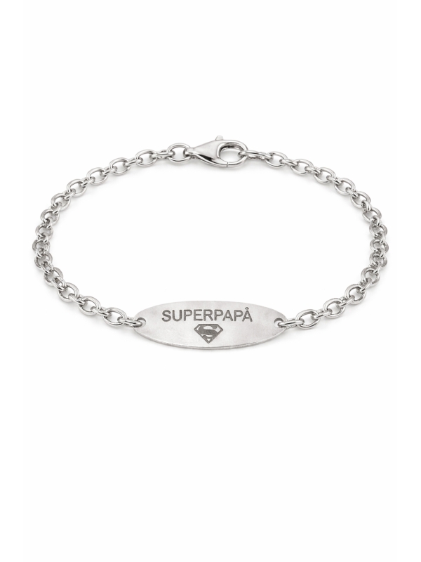 Acquista ora bracciale targhetta superpapà su elefantebianco.jewelry