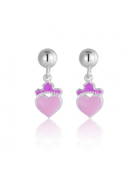 Acquista ora orecchini cuore con corona disney su elefantebianco.jewelry