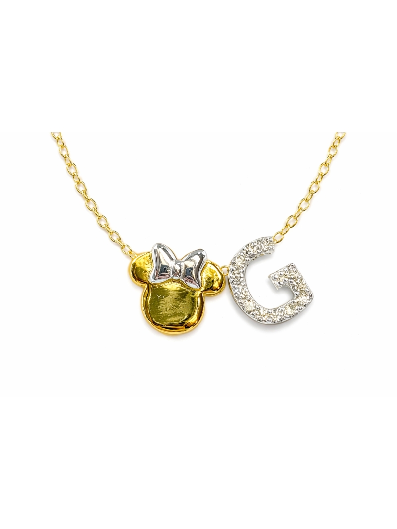 Acquista ora collana minnie con lettera "G" disney su elefantebianco.jewelry