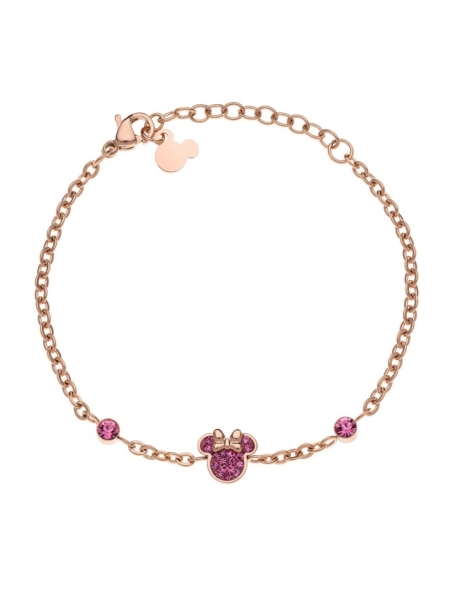 Acquista ora bracciale minnie rose gold con zirconi rosa disney su elefantebianco.jewelry