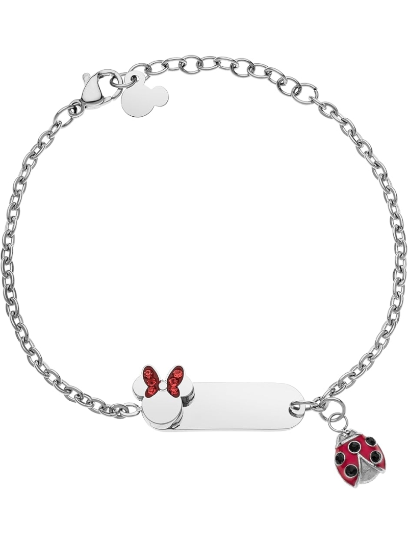 Acquista ora bracciale minnie con coccinella e targa su elefantebianco.jewelry