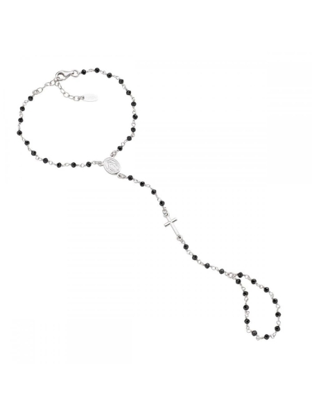 Acquista ora copia di baciamano rosario cristalli neri su elefantebianco.jewelry