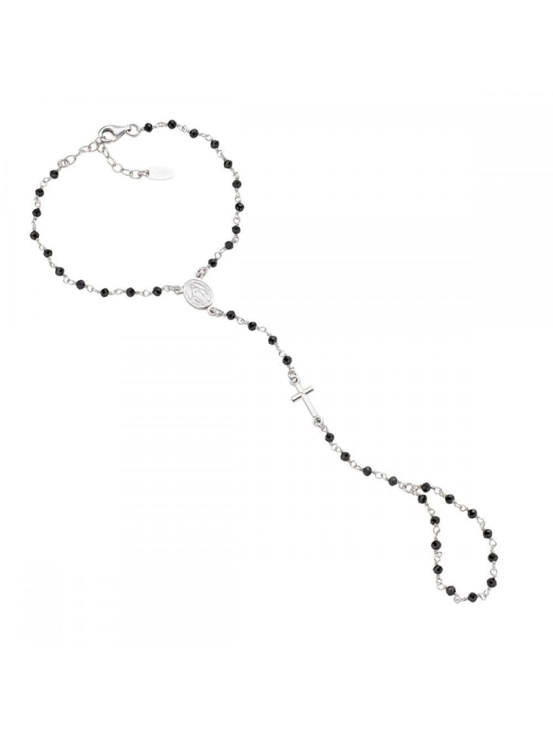 Acquista ora copia di baciamano rosario cristalli neri su elefantebianco.jewelry