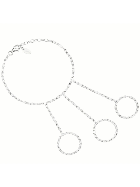 Acquista ora baciamano maglia a specchietti tre dita su elefantebianco.jewelry