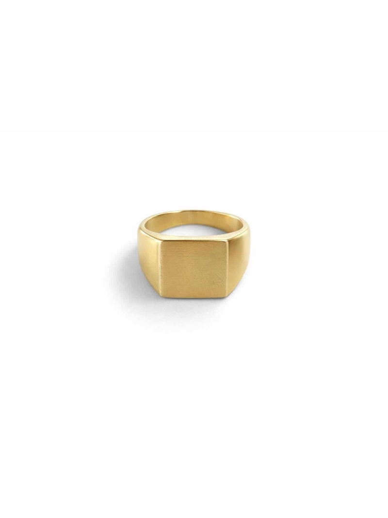 Acquista ora anello quadrato opaco gold su elefantebianco.jewelry