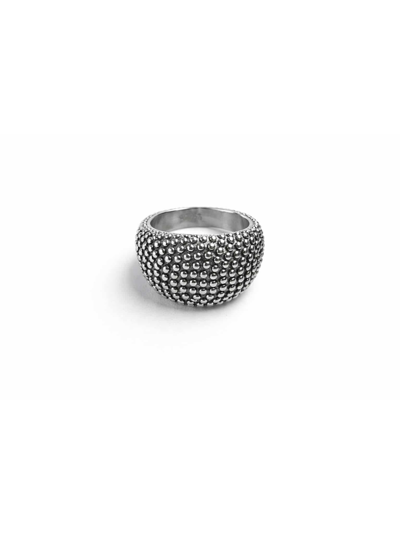 Acquista ora anello tondo tutto puntinato su elefantebianco.jewelry