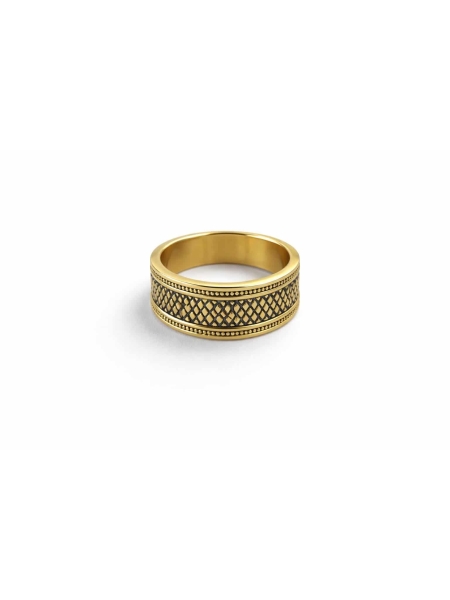 Acquista ora anello fascia puntinato gold su elefantebianco.jewelry