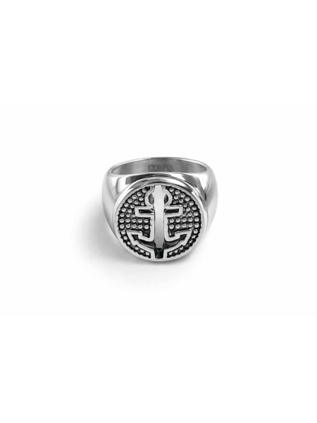 Acquista ora anello puntinato e ancora su elefantebianco.jewelry