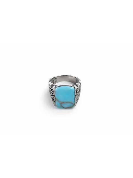Acquista ora anello chevalier pietra turchese su elefantebianco.jewelry