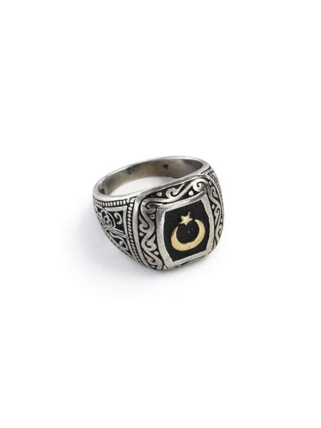 Acquista ora anello simbolo della luna e della stella. su elefantebianco.jewelry