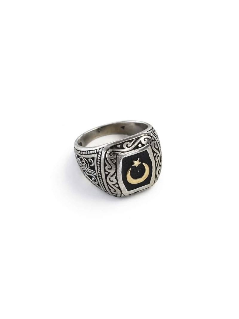 Acquista ora anello simbolo della luna e della stella. su elefantebianco.jewelry