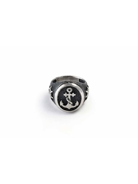 Acquista ora anello chevalier nautico con ancora su elefantebianco.jewelry