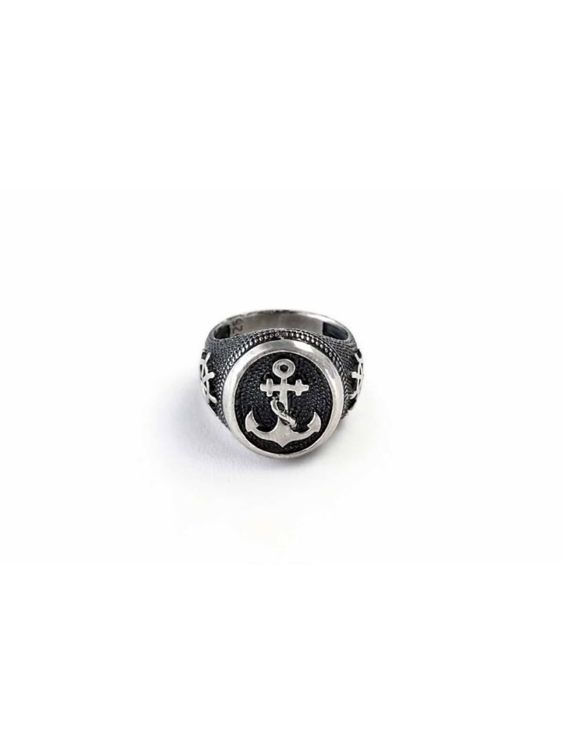 Acquista ora anello chevalier nautico con ancora su elefantebianco.jewelry