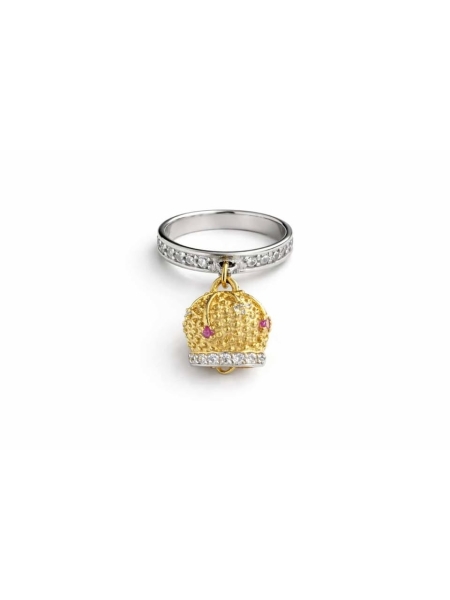 Acquista ora anello campanella capri giro zirconi bicolore su elefantebianco.jewelry