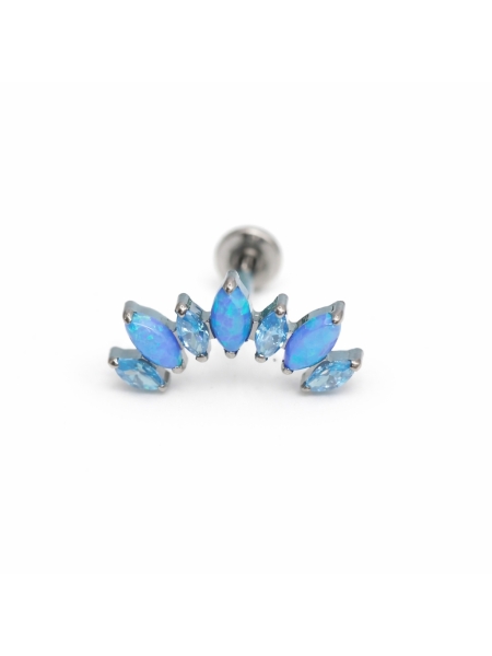 Acquista ora piercing aurora boreale blu su elefantebianco.jewelry