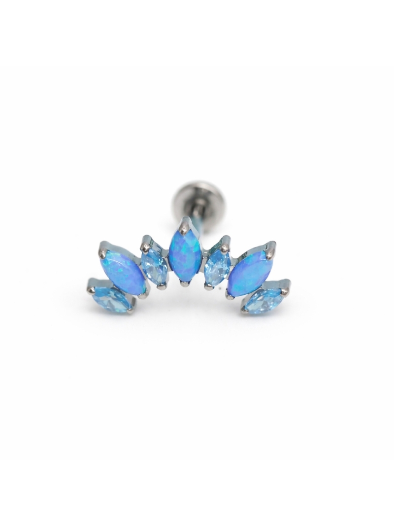 Acquista ora piercing aurora boreale blu su elefantebianco.jewelry