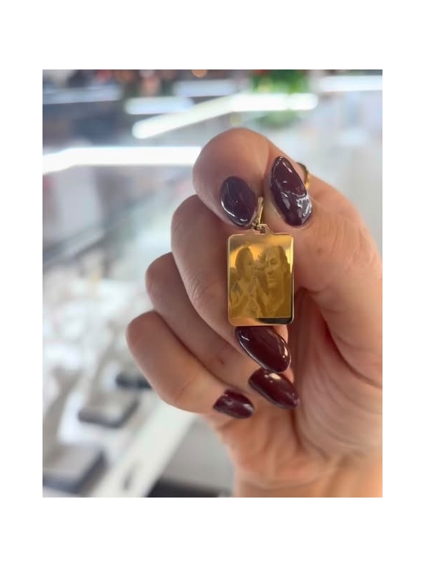 Acquista ora medaglia personalizzabile con fotoincisione oro 750 su elefantebianco.jewelry