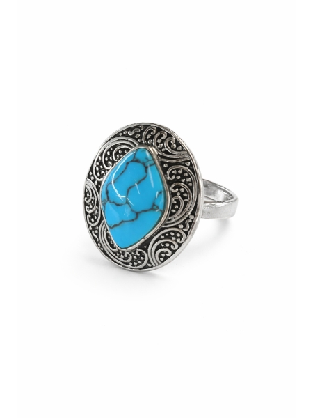 Acquista ora anello ovale con pietra azzurra su elefantebianco.jewelry