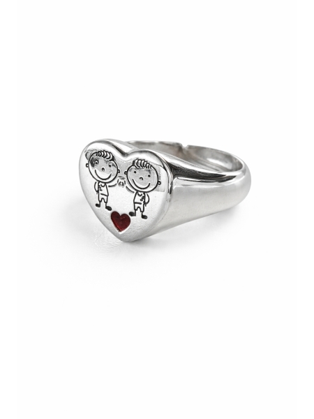 Acquista ora anello chavalier cuore famiglia su elefantebianco.jewelry